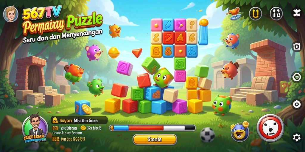 Tampilan gameplay Puzzle di 567TV yang menarik dan seru.
