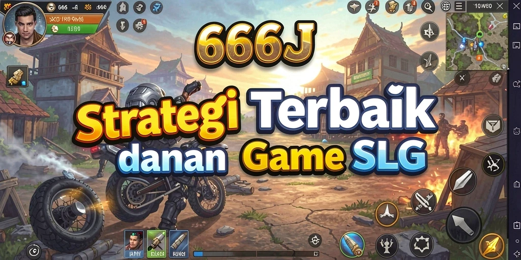 Screenshot utama 666J menampilkan aksi pertempuran seru dalam gameplay SLG.