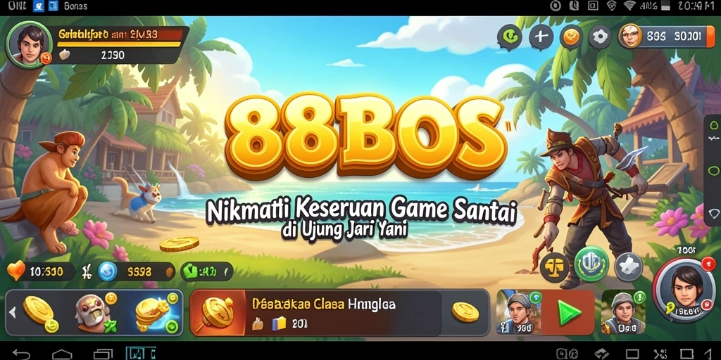 Screenshot gameplay 88BOS menunjukkan keseruan permainan yang santai.