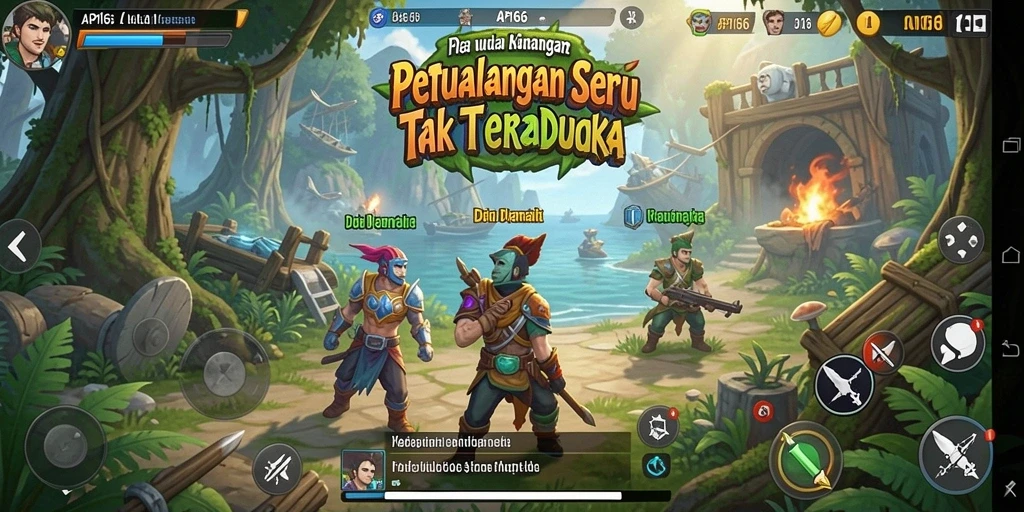 Screenshot gameplay seru dari API66 dengan berbagai tantangan petualangan.