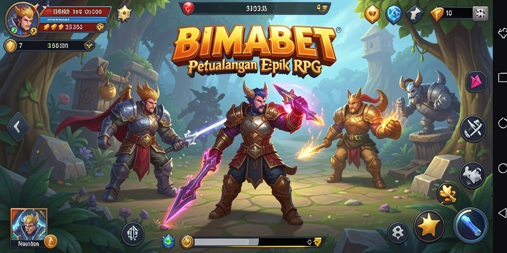 Tampilan menarik dari gameplay RPG di BIMABET.