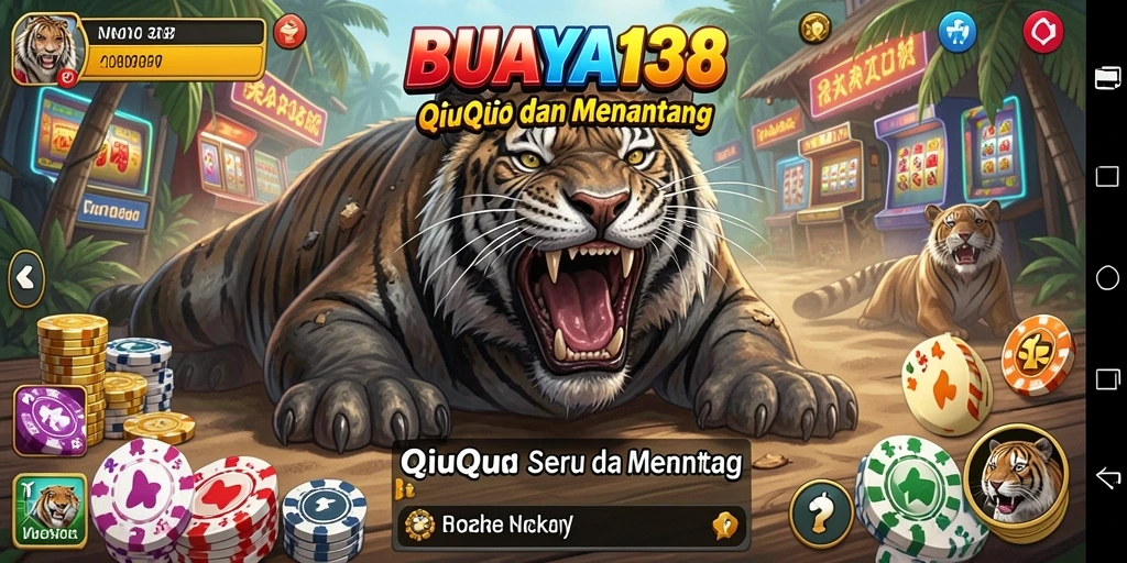Screenshot gameplay QiuQiu yang menampilkan suasana permainan seru.