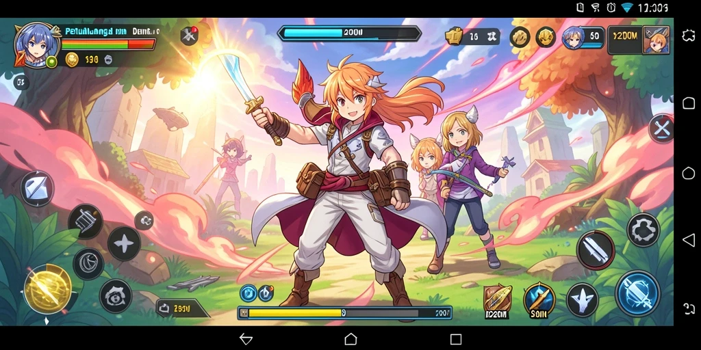 Gameplay D200M yang mendebarkan dalam dunia Anime.