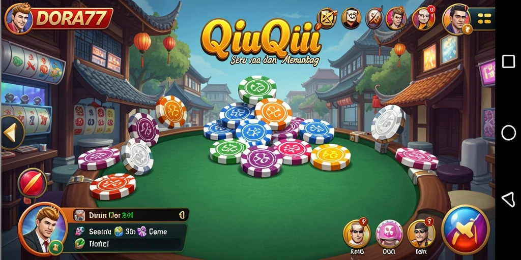 Tangkapan layar gameplay QiuQiu yang seru dan menantang.