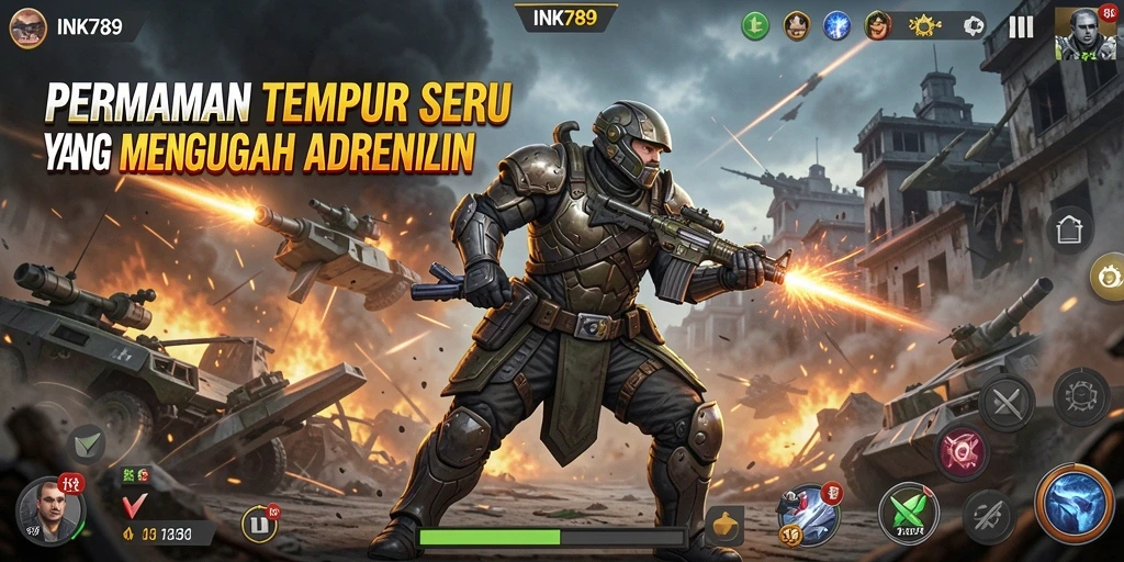 Tampilan gameplay INK789 yang mendebarkan dan penuh aksi.