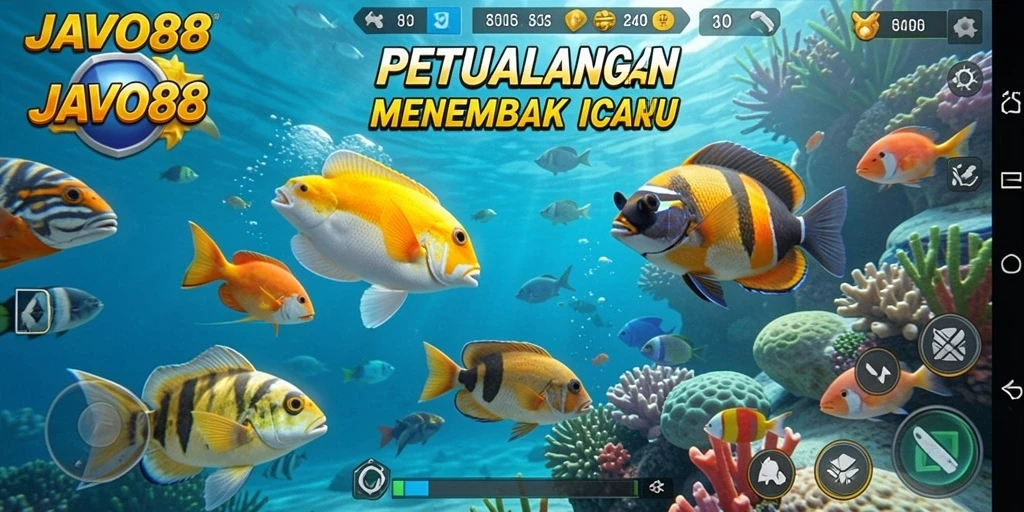 Screenshot utama JAVO88 menampilkan serunya menembak ikan.