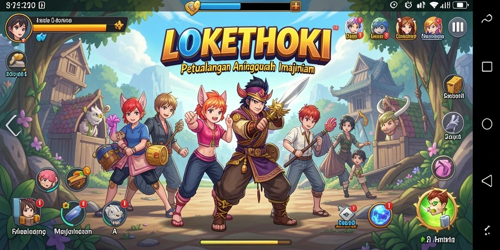 Tangkapan layar LOKETHOKI menampilkan pertempuran seru di dunia anime.