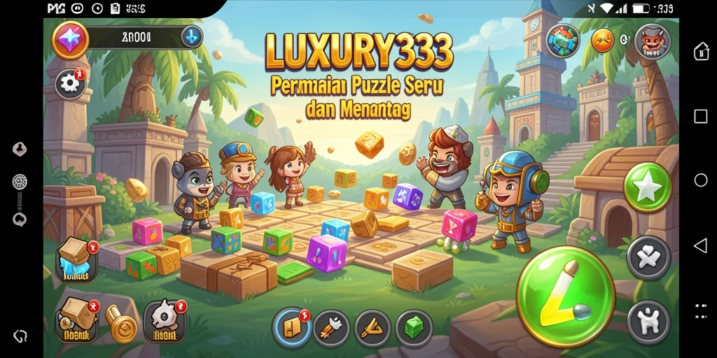 Tampilan gameplay menantang di LUXURY333 dengan berbagai teka-teki.
