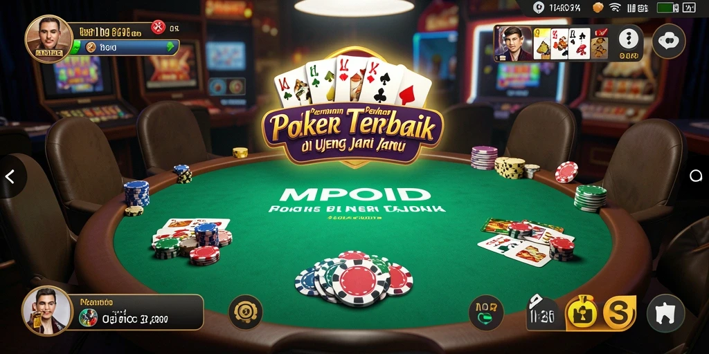 Tampilan antarmuka MPOID saat bermain poker yang seru.