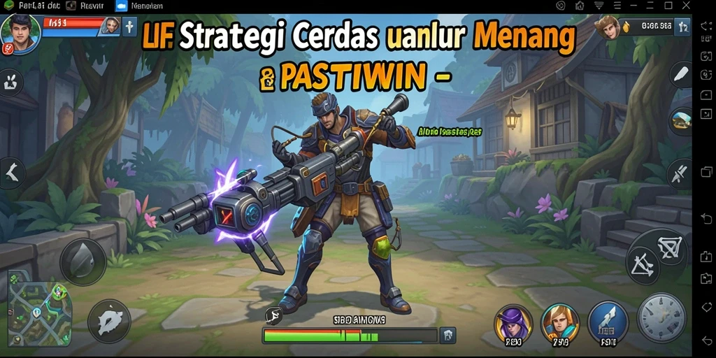 Screenshot utama menunjukkan aksi strategis dalam PASTIWIN.
