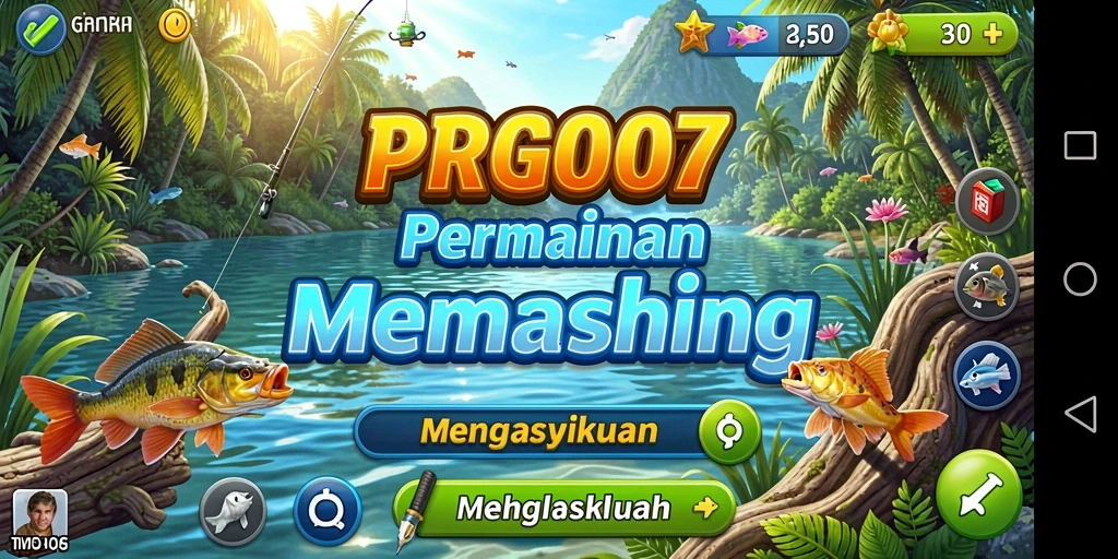 Tangkapan ikan yang besar dalam gameplay PRG007.