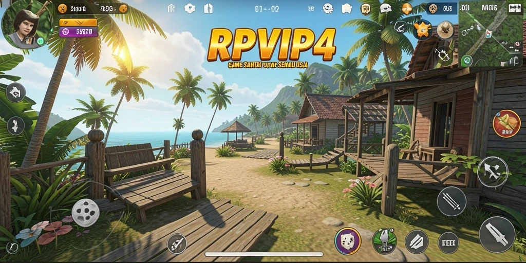 Tampilan gameplay menarik dari RPVIP4 dengan grafis cerah.