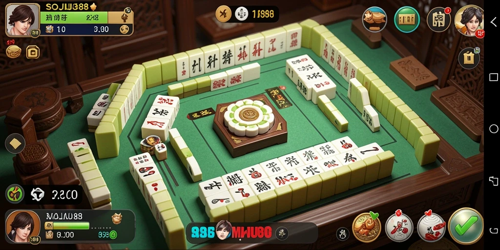 Tampilan gameplay Mahjong yang menarik di SOJU88.