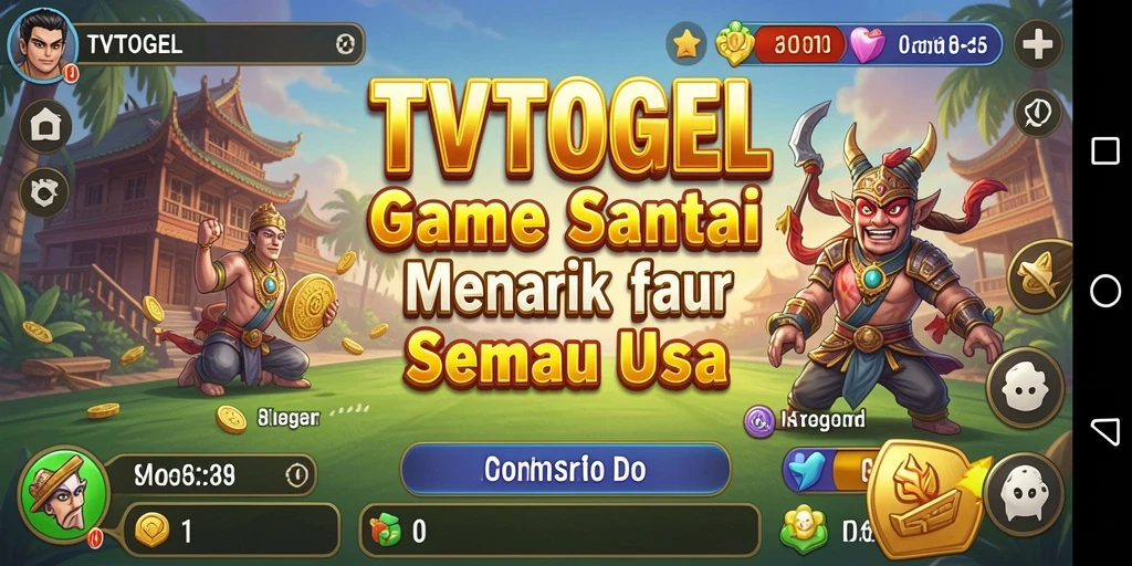 Tampilan gameplay TVTOGEL yang seru dan berwarna-warni.